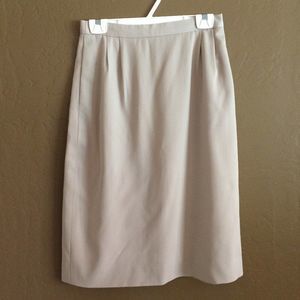 Vintage Austin Reed Pure Wool Beige Skirt 10